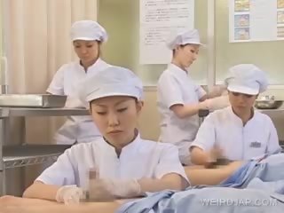 Japanese Nurse Working Hairy member